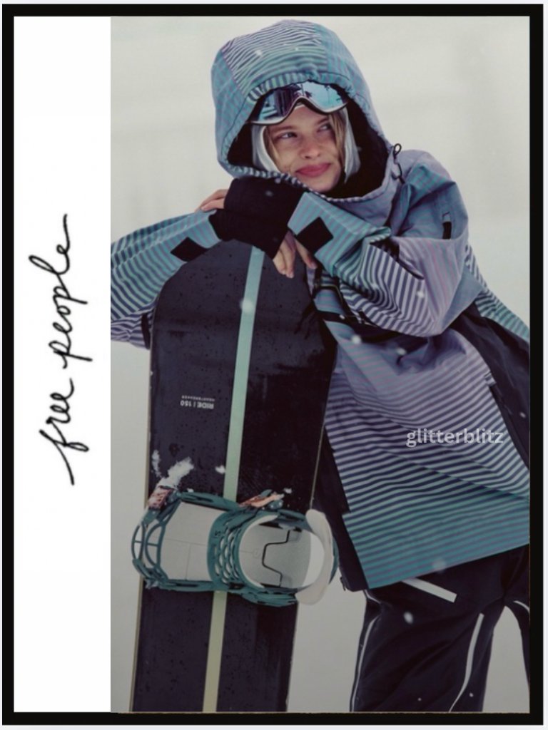 Free People Movement Blizzard Bliss Printed Pullover Waterproof Jacket Last One